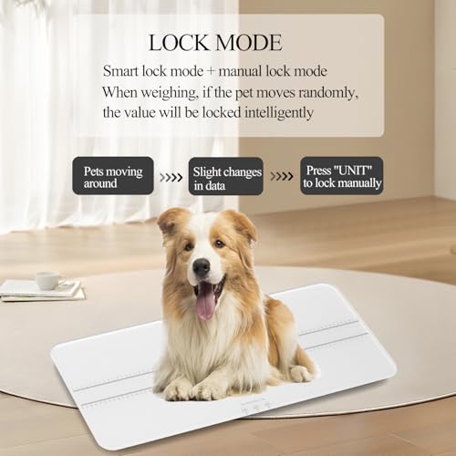 Digital Pet Scale Measuring Range 0.45lbs-220lbs Digital Pet Scale for Small-Medium Dogs/Large Cat Dog Scale is not Suitable for Large Dogs (White) - color: white