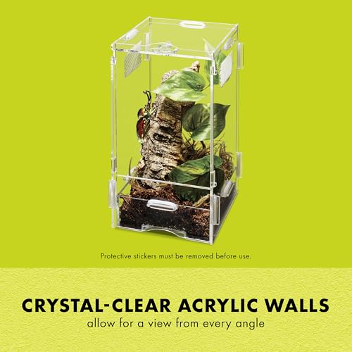 Zilla Micro Habitat Terrarium, Arboreal, with Locking Latch, for Isopods, Spiders, Insects, Small - size: Small, style: Arboreal