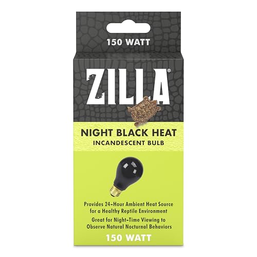 Zilla Incandescent Bulb, Night Black, Ideal for Nocturnal Reptile Species - size: 150 Watts, style: Night Black