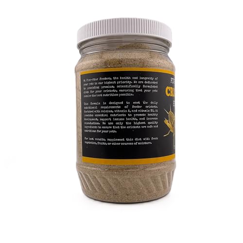 Cricket Diet – Calcium-Rich Daily Balanced Diet for All Crickets and Feeder Insects – 10 oz Plastic Jar