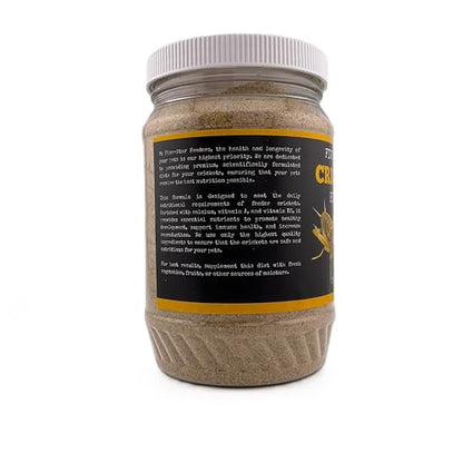 Cricket Diet – Calcium-Rich Daily Balanced Diet for All Crickets and Feeder Insects – 10 oz Plastic Jar