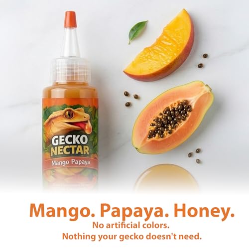 CTWPets Liquid Crested Gecko Treat & Food Topper, Mango Papaya, 2 fl oz | Mango papaya liquid gecko treat for crested, gargoyle and day geckos; use as a water additive, food topper or CGD mixer - size: 2 Fl Oz (Pack of 1)