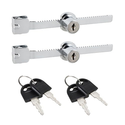 4-8mm Cabinet Furniture Lock for Retail Stores & Home | Security Sliding Glass Door Lock (2 Pack)