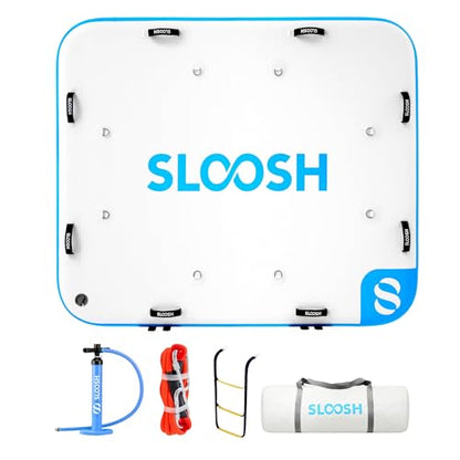 SLOOSH Inflatable Floating Dock, Inflatable Dock Floating Platform, Portable Air Dock Platform Fit for Pool, Lake, Beach with Non-Slip Surface - size: 6Ft X 5Ft