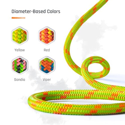 24-Strand 11.8 mm Arborist-Pro™ Rope – High Tensile Strength – Lightweight – Made in USA - color: Yellow, size: 200 ft