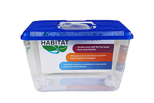Penn-Plax Small World Habitat – Portable Clear and Transparent Plastic Tank – Excellent for Small Critters and Creatures – Easy to Clean & Handle – 2.2 Gallon, Assorted - size: 2.2 Gallon
