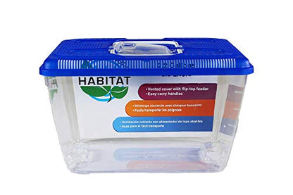 Penn-Plax Small World Habitat – Portable Clear and Transparent Plastic Tank – Excellent for Small Critters and Creatures – Easy to Clean & Handle – 2.2 Gallon, Assorted - size: 2.2 Gallon