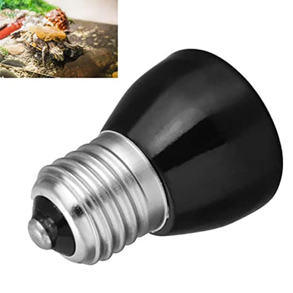 Mini Ceramic Infrared Heat Emitter Bulb, 100W Reptile Heat Lamp Bulb for Pet Amphibian Snake, Turtle, Lizard, Chicken, Brooder Coop