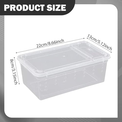 Reptile Breeding Case Feeding Box Transparent Transport Hatchling Cage Lightweight PP Material Suitable for breeding Reptiles Outdoor, Style D - size: Style D