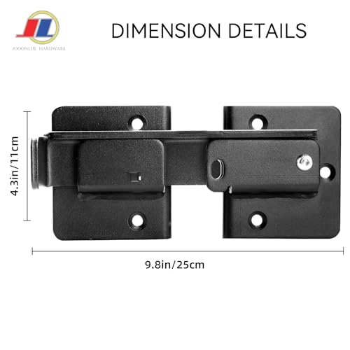 Flip Gate Latch, Barn Door Latch, 1 Pack, Black | Black flip gate latch for wood or metal gates, barns, sheds and cabinets; heavy duty iron construction, easy to install. - size: Flip Gate