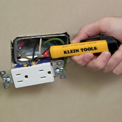 Klein Tools 80067 Electrical Test Kit with IR Digital Thermometer, Multimeter, Non-Contact Voltage Tester Pen and Receptacle Tester, 4-Piece - style: IR Thermometer w/3-Piece Tester Kit