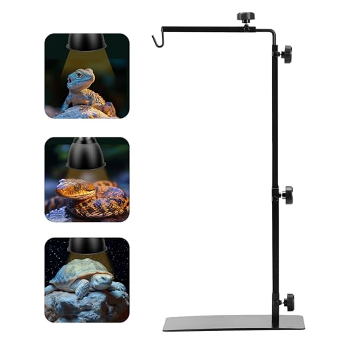 Simple Deluxe Reptile Light Stand Adjustable 15-36.6 inch Floor Lamp Holder, Metal Bracket for Reptile Tank & Terrarium Heating Light - size: Lamp Stand L