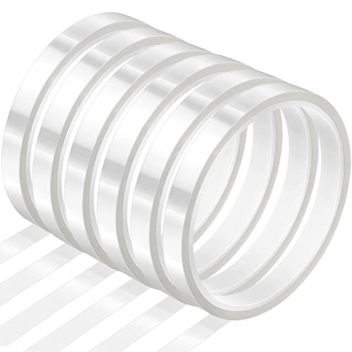 selizo 6 Pack Heat Tape for Heat Press Sublimation, Heat Transfer Tape Heat Resistant High Temperature Adhesive Tape for Dye Sublimation, HTV Craft (Clear) - color: Clear