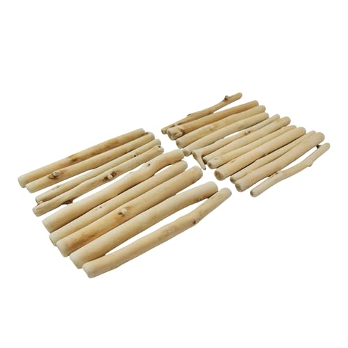 20 Pcs Natural Driftwood Pieces Approx 4.7" Length 0.2-0.8" Variable Thick Unfinished Rustic Wood for DIY Crafts Photo Props Beach Decor School Art Home Projects - size: 4.7
