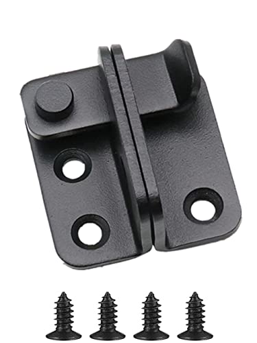 szhdxsy Flip Latches, Heavy Duty Latch Safety Door Lock,Stainless Steel Sturdy Padlockable Bolt Latch/Lock for Pet Gate,Cabinet Furniture, Wardrobe, Window（Left Open Black）