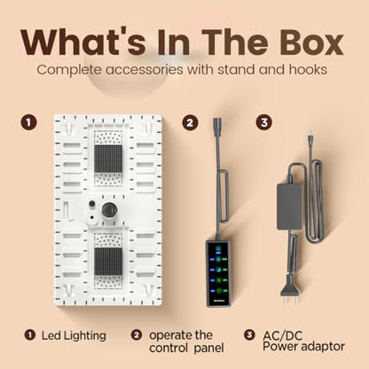 MetryGrow Grow Lights for Indoor Plants, [Smart APP & Expansive 2x2 Ft Coverage] Genuine 48Watt LED Full Spectrum Hanging Growing Plant Lamps, 8-Level Brightness（Hanging Use） - size: 48W(Hanging Use)