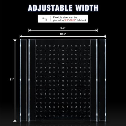 Acrylic Fish Tank Divider,10 Gallon Tank Divider,Adjustment Clear Fish Tank Separator Set with Suction Cups (10gal) - size: 9.5''x11''(10gal)