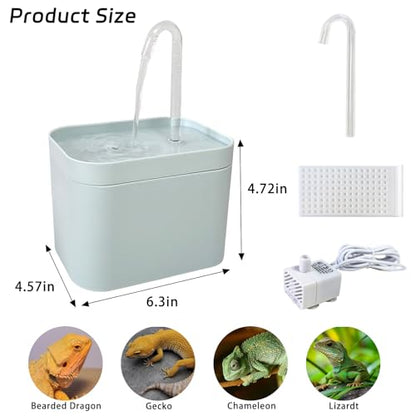 Tfwadmx Reptile Waterfall Reptile Water Fountain Lizard Drinking Fountain Chameleon Water Dripper, Bearded Dragon Cage Accessories for Lizard Gecko Snake (Blue) - color: Blue