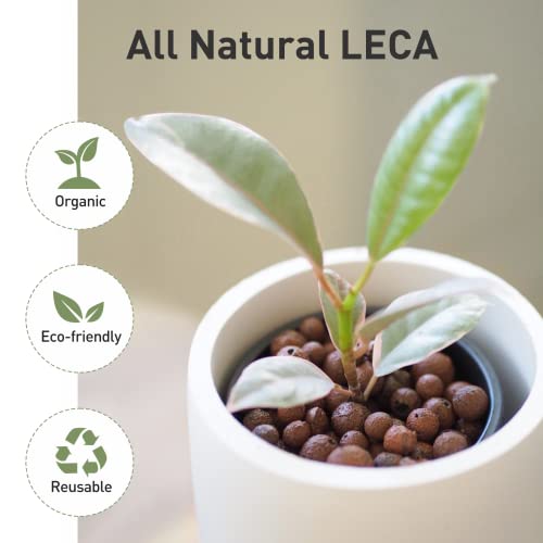 GASPRO 5lb Organic Clay Pebbles for Plants, 100% Natural Leca Balls for Indoor Plants Soil Root Development, Orchid Potting Mix, Drainage and Reusable, 4-16mm