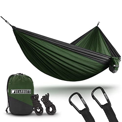 Double Hammock by Bear Butt - color: Green / Charcoal