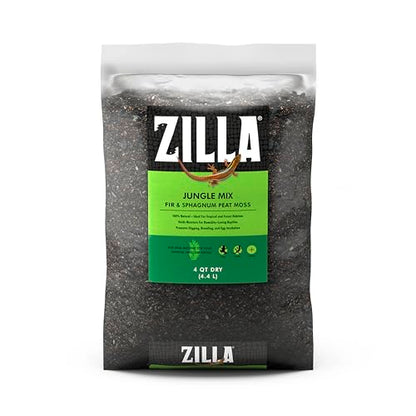 Zilla Reptile Terrarium Bedding Substrate Jungle Mix, 4 Quart