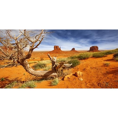 AWERT 24x12 inches Reptile Habitat Background Orange Desert Terrarium Background Durable Polyester Background
