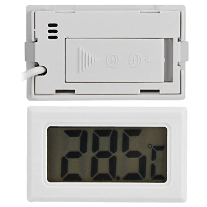 LICAEVEY Digital Thermometer, Mini LCD Temperature Meter with Probe Sensor, Precise Indoor Thermometer for Aquarium, Poultry Reptile Incubator, Switchable Celsius Fahrenheit, Long Wire