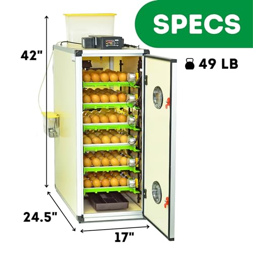 Incubators for Hatching Eggs – 180 Egg Incubator Setter & Hatcher with Automatic Turner & Digital Humidity Control Cabinet, Large Chicken Incubator & Quail Egg Incubator by Hatching Time - size: 180 Eggs, style: Egg Incubator and Hatcher