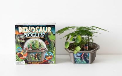 Toys by Nature Biosphere Terrarium Starter Kit, Complete Supplies Included to Grow Your Own Prehistoric Jurassic Park (Dinosaur Domain) - style: Dinosaur Domain