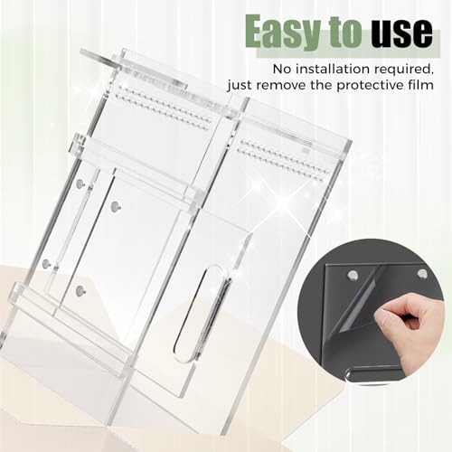 Pre-Assembled Jumping Spider Enclosure 3x3x6 Inch Acrylic Spider Cage Insect Terrarium Bug Enclosure Tarantula Enclosure Reptile Terrarium for Snail, Mantis, Lizard, and Small Reptiles