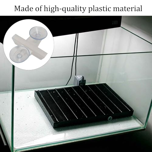 12PCS Aquarium Divider Suction Cup Clips Fish Tank Isolation Plate Holder Bracket Support for Glass Separating Board Divider (White-Translucent) - color: Translucent