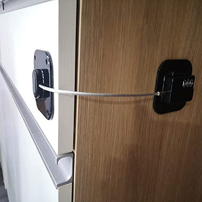 YEYA Upgraded Refrigerator Door Lock with Combination for Adults, Lock for Fridge, Freezer, File Cabinets, Desk Drawers, Locker, Child Safety Latch, Easy Install No Drlling 1 Pack | for Autistic Kids, Dementia, Adults, Desk Drawers, Locker, Child Safety L