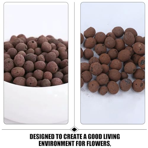 VANZACK 1bag Clay Stones for Decorative Rocks for Hydroponic Plants Bonsai and Terrariums Breathable Potting Material