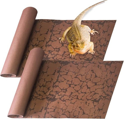 BNOSDM 2 PCS Reptile Carpet Mat Terrarium Liner Bedding Reptile Cage Mat Supplies for Tortoise Lizard Leopard Gecko Snake Chameleon 23.6’’ x 15.7’’ - size: M（2PCS）：23.6 x 15.7 IN
