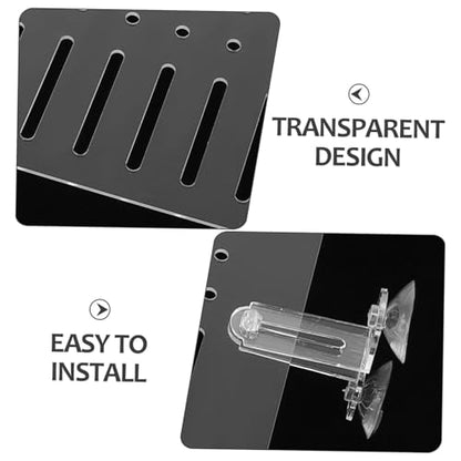 Toddmomy Adjustable Acrylic Fish Tank Divider Suction Cups Aquarium Isolation Plate for Fish Separation Easy to Install for Mixed Breeding and Reptiles