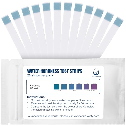 Water Hardness Test Strips – Pack of 20 – Fast & Accurate Results in 30 Seconds – Water Hardness Test Kit for Calcium & Magnesium Levels – Tap, Aquariums, Pools, Hot Tubs, and Appliances | Get Reliable and Fast Results in 30 Seconds – Hard Water Testing K