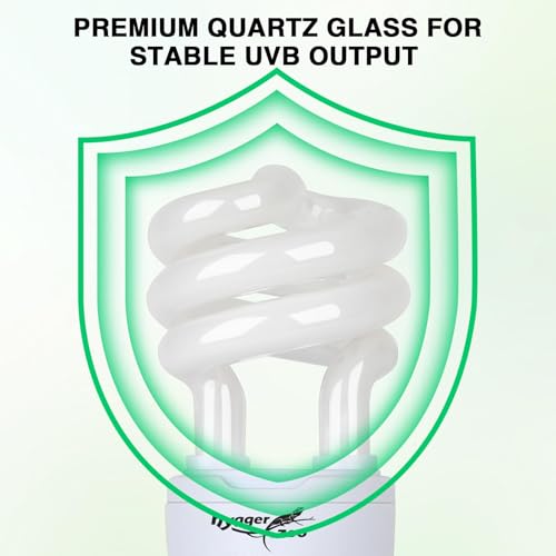 UVB Bulb 5.0 UVA UVB Reptile Light Bulb, 13W UVB Light for Reptiles UVB Lamp for Turtle Frog Snake Chameleon Ball Python Iguana Tank - size: 5.0-5.3 Inch