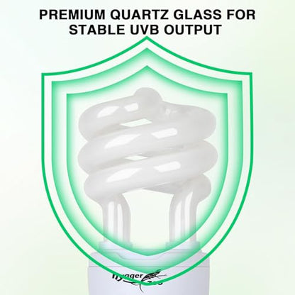 UVB Bulb 5.0 UVA UVB Reptile Light Bulb, 13W UVB Light for Reptiles UVB Lamp for Turtle Frog Snake Chameleon Ball Python Iguana Tank - size: 5.0-5.3 Inch