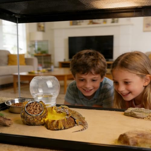 Reptile Water Dish Reptile Drinking Feeding Dish | Snake Food and Water Bowl for Turtle Tortoise Bearded Dragon Snake Lizard Chameleon Leopard Gecko Terrarium Enclosure