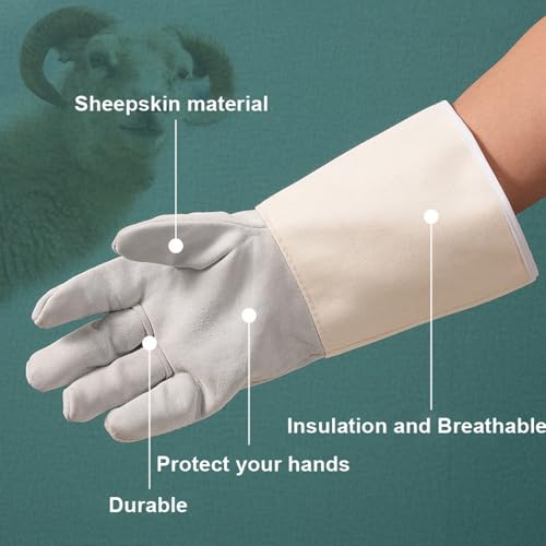 Welding Gloves, MIG/Stick Welding Gloves Premium Hand Protection from Welder and Cutting, Torch Heat, Gauntlet Cuff, Long Sleeve for Tig Welder, Grilling Oven, Green Egg, Stove