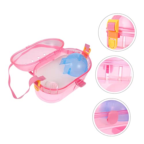 LIOOBO Hamster Travel Carrier Pet Transport Cage for Outdoor Adventures Feeder Bathtub