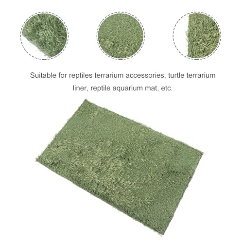 FRCOLOR 2pcs Reptile Habitat Carpet Mat Simulation Moss Terrarium Substrate Liner for Lizards Turtles Snakes Moisture-Resistant Easy-Clean Reptile Habitat Pad
