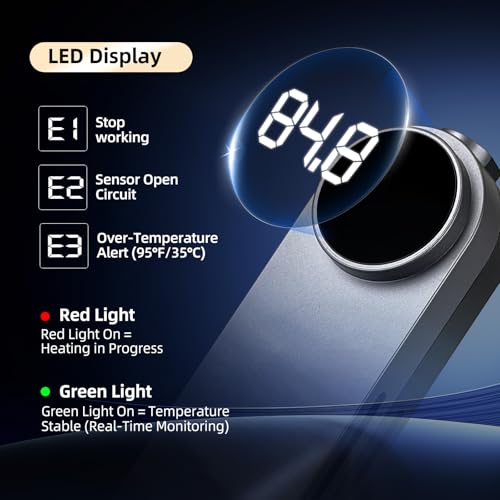 300w Fish Tank Heater - Aquarium Heater with Led Digital Display, External Temperature Controller, Overheat Protection for 35 to 70 Gallon Tank - size: 300w for 35 to 70 gallon tank