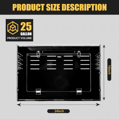 24x16x16 PVC Reptile Enclosure for Leopard Reptiles, Front Opening Tank | Spacious PVC build, front-opening design, full screen top, side vents, upgraded lock, leopard gecko & ball python habitat - size: 24"16"16"