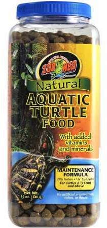 Zoo Med Natural Aquatic Turtle Food - Maintenance Formula (Pellets) 12 oz - Pack of 4