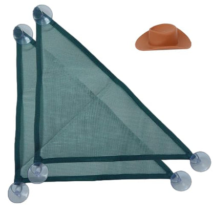 Reptile Hammock with Suction Cups for Bearded Dragon Lizard, Leopard Gecko, Green Lguana, Sunbathing, Climbing, Jumping, Terrariums or Tank Accessories