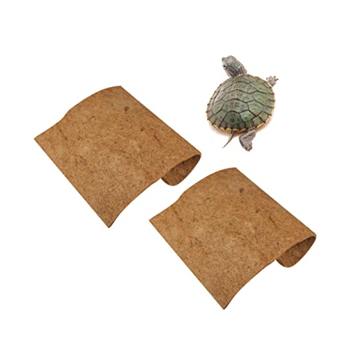 Abaodam 2Pcs Natural Coconut Fiber Reptile Mat Breathable Bedding Liner for Tortoise and Reptile Pet Boxes Odorless Performance
