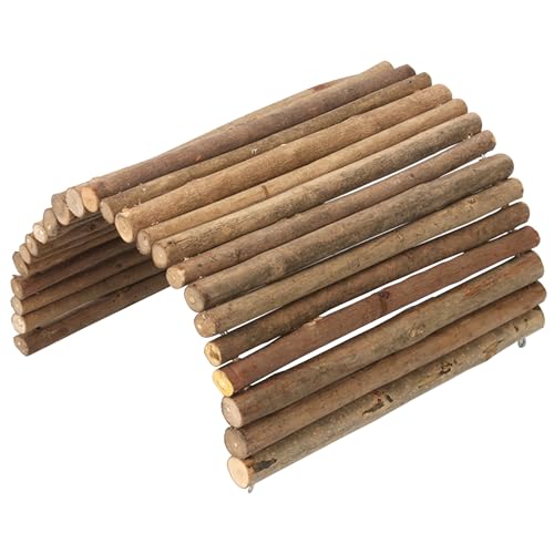 Reptile Bridge 5x9 Inch Safe Willow Branches Guinea Pig Ramp Anti-Bite Guinea Pig Hideout Climbing Ladder for Ferrets Chinchillas Hedgehogs Tortoise, L - color: L
