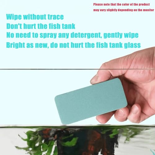 3 Packs Aquarium Limescale Remover, Fish Tank Glass Scraper & Sponge | Dual-Action Fish Tank Glass Scraper & Sponge, Handheld Non-Scratch Cleaning Pad for Small Glass Aquarium Maintenance