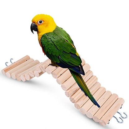 Hamster Ladder Hamster Climbing Toy with Hook Wooden Ladder Bridge Gerbils Mice and Small Animals Reptile Tortoises